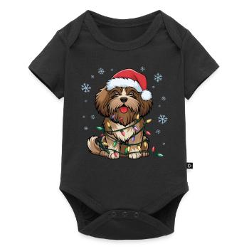 Havanese Christmas Lights Xmas Dogs Gifts - Baby Premium short-sleeve bodysuit - black - Front