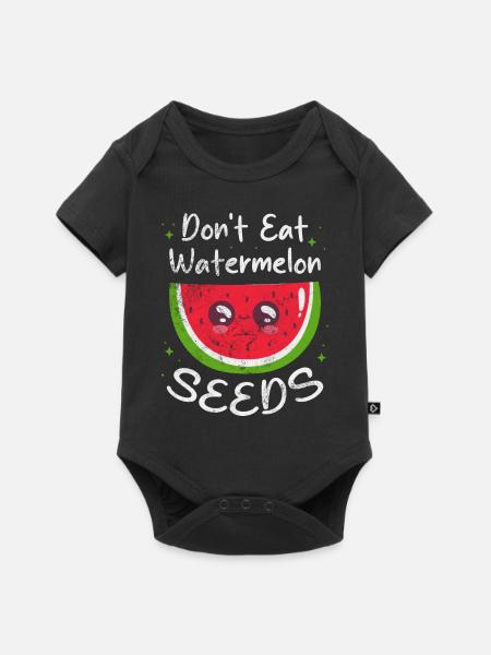 Wassermelone - Baby Premium Kurzarmbody - Schwarz