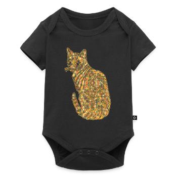 Bengal Cat Geometric - Baby Premium short-sleeve bodysuit - black - Front