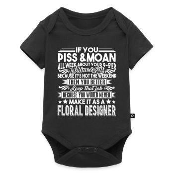 Floral Designer Proud Floral Designer - Baby Premium short-sleeve bodysuit - black - Front
