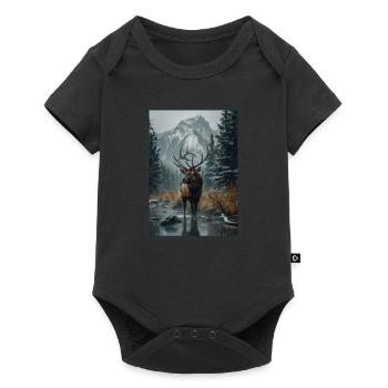 Moose Moose - Baby Premium short-sleeve bodysuit - black - Front