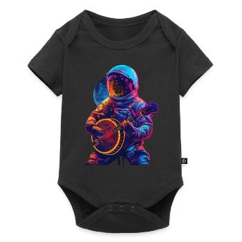 Astronaut Banjo - Baby Premium short-sleeve bodysuit - black - Front