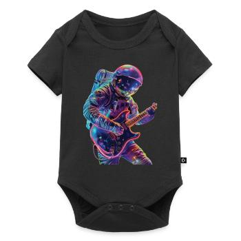 Guitare astronaute - Body à manches courtes Premium Bébé - noir - Devant