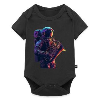 Tuba astronaute - Body à manches courtes Premium Bébé - noir - Devant