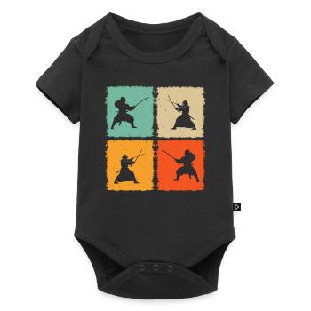 Japanese Kendo Fighter Kendo Martial Arts Kendo Wr - Baby Premium short-sleeve bodysuit - black - Front