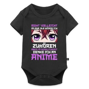 Anime Manga Otaku Japan Waifu Anime Girl Cosplay - Baby Premium short-sleeve bodysuit - black - Front