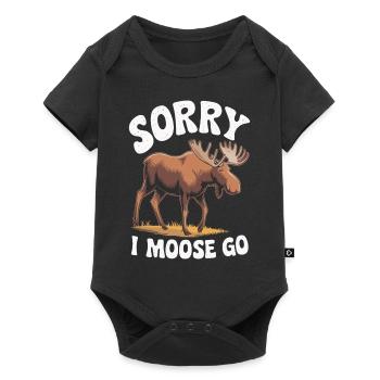 Sorry I Moose Go Elch - Baby Premium short-sleeve bodysuit - black - Front