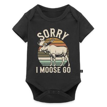 Sorry I Moose Go Elch - Baby Premium short-sleeve bodysuit - black - Front