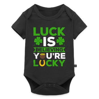 Joyeux Trèfle de la Saint-Patrick - Body à manches courtes Premium Bébé - noir - Devant