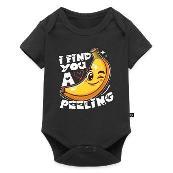 I FIND YOU A PEELING - Baby Premium short-sleeve bodysuit - black - Front
