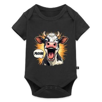 MOOOAA - Baby Premium short-sleeve bodysuit - black - Front
