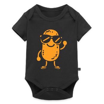 peanut - Baby Premium short-sleeve bodysuit - black - Front