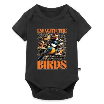 Bird Enthusiast I'm With The Birds Ornithologist - Baby Premium short-sleeve bodysuit - black - Front
