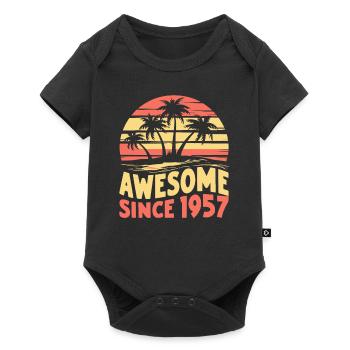 Awesome Since 1957 Birthday - Baby Premium short-sleeve bodysuit - black - Front