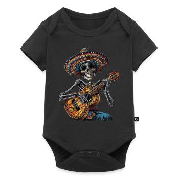 Ukulélé Mexicain Squelette - Body à manches courtes Premium Bébé - noir - Devant