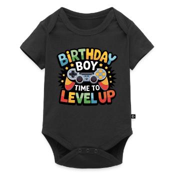 Birthday Boy Time to Level Up Birthday Gamer Boys - Body à manches courtes Premium Bébé - noir - Devant