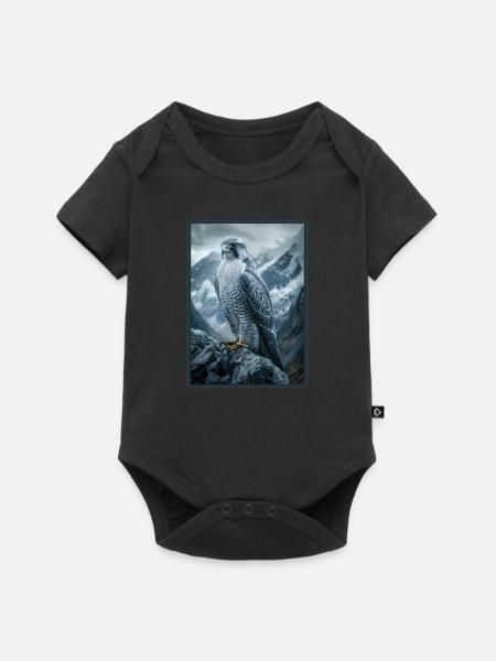 Falken Falke - Baby Premium Kurzarmbody - Schwarz