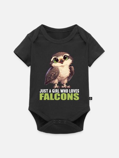 Falken Falke - Baby Premium Kurzarmbody - Schwarz