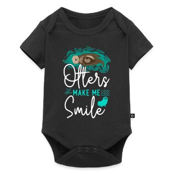 Otter Otters Make Me Smile - Baby Premium short-sleeve bodysuit - black - Front