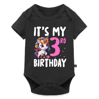 It's My 3rd Birthday - Baby Premium Kurzarmbody - Schwarz - Vorne