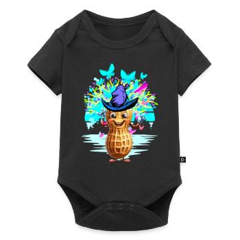 Cacahuète Cacahuètes Enfants Enfant Printemps Noix Magique - Body à manches courtes Premium Bébé - noir - Devant