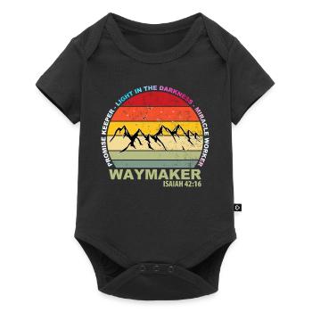 Waymaker Promise Keeper Miracle Worker Christian - Baby Premium Kurzarmbody - Schwarz - Vorne
