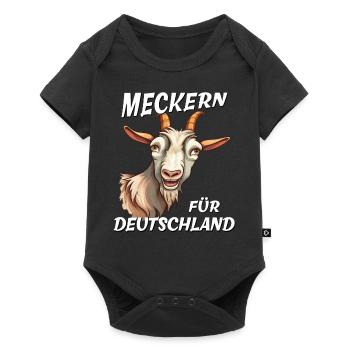 ZIEGE MECKERN FÜR DEUTSCHLAND - Baby Premium Kurzarmbody - Schwarz - Vorne