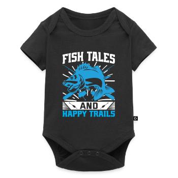 Histoires de poissons et sentiers heureux. - Body à manches courtes Premium Bébé - noir - Devant