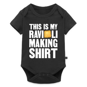 c’est mon ravioli faire Motive Design - Body à manches courtes Premium Bébé - noir - Devant