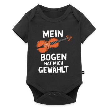 Geigen Spieler Instrument Geiger Violine Violinist - Baby Premium Kurzarmbody - Schwarz - Vorne