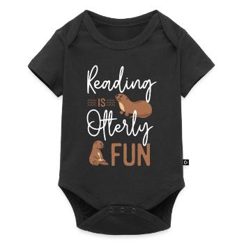 Otter Reading Teacher Literature - Baby Premium short-sleeve bodysuit - black - Front