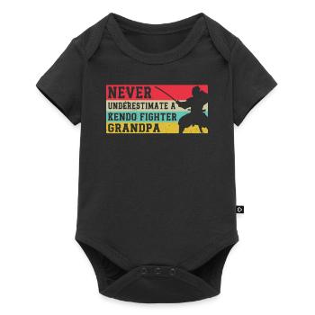 Never underestimate a Kendo Fighter grandpa Kendo - Baby Premium short-sleeve bodysuit - black - Front