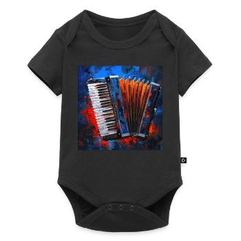 Accordéon - Body à manches courtes Premium Bébé - noir - Devant