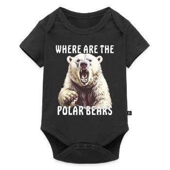 WHERE ARE THE POLAR BEARS - Baby Premium short-sleeve bodysuit - black - Front