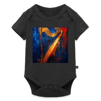Harp - Baby Premium short-sleeve bodysuit - black - Front