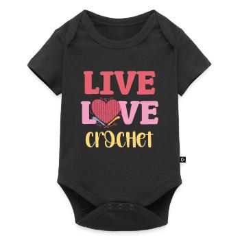 Crochet Live Love pour les fans de créativité - Body à manches courtes Premium Bébé - noir - Devant
