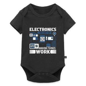 Electronics: The art of making things work. - Baby Premium short-sleeve bodysuit - black - Front
