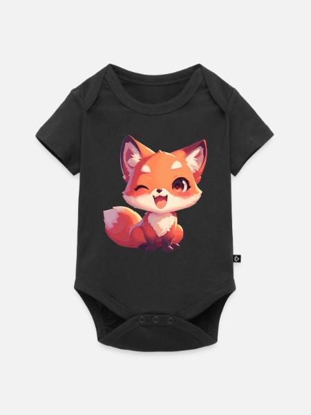 Füchse Fuchs - Baby Premium Kurzarmbody - Schwarz