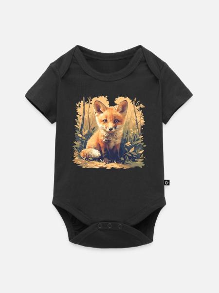 Füchse Fuchs - Baby Premium Kurzarmbody - Schwarz