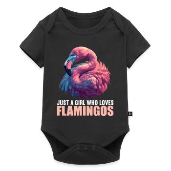 Flamants roses Flamant rose - Body à manches courtes Premium Bébé - noir - Devant