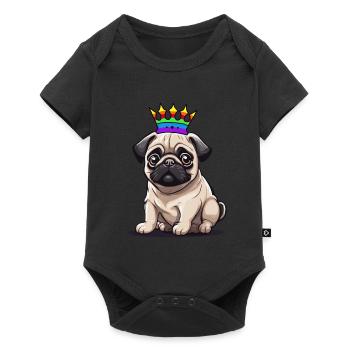 LGBT Pug Dog Dogs Rainbow Flag - Baby Premium short-sleeve bodysuit - black - Front