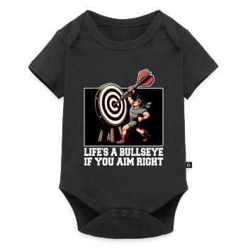 LIFE'S A BULLSEYE IF YOU AIM RIGHT - Baby Premium short-sleeve bodysuit - black - Front