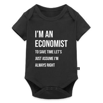 Je suis économiste Disons que j’ai - Body à manches courtes Premium Bébé - noir - Devant