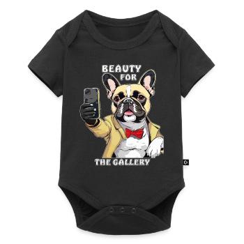 HUND SMARTPHONE BEAUTY POUR LA GALERIE - Body à manches courtes Premium Bébé - noir - Devant