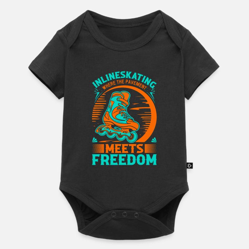 Inlinekating : Là où le trottoir rencontre la liberté. - Body à manches courtes Premium Bébé - noir