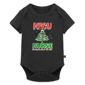 Noël Infirmière de l’USIN, apportant de la joie toute l’année - Body à manches courtes Premium Bébé - noir - Devant