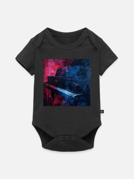 Klavier - Baby Premium Kurzarmbody - Schwarz