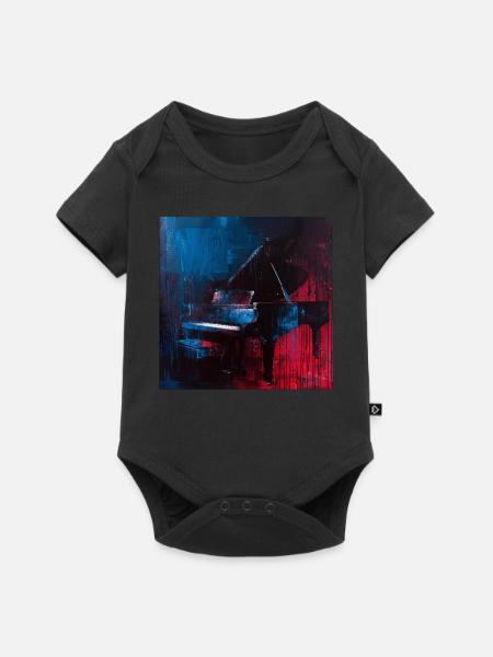 Klavier - Baby Premium Kurzarmbody - Schwarz