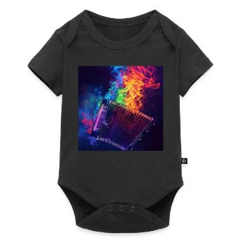 Accordéon - Body à manches courtes Premium Bébé - noir - Devant