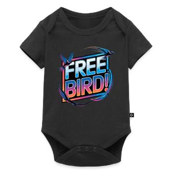 Free Bird - frei wie ein Vogel - Baby Premium short-sleeve bodysuit - black - Front